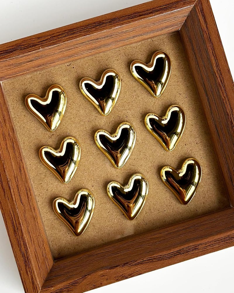 KEYDUACU 30 pcs - Heart Decorative Pins, Gold Cute Pins for Bulletin Board, Office or Home (30Pcs-Gold) - Image 3